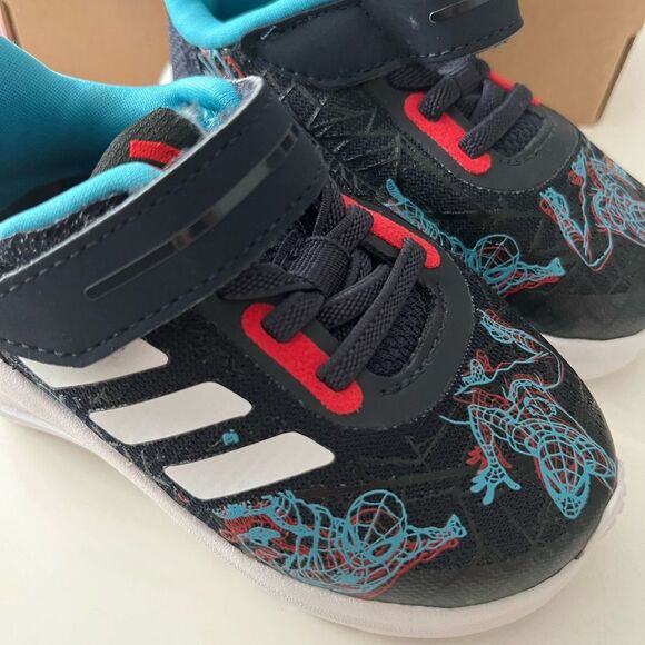 MARVEL SPIDER-MAN FORTARUN SHOES Adidas Size 4k spider-M EL I 4 toddler - Picture 4 of 8